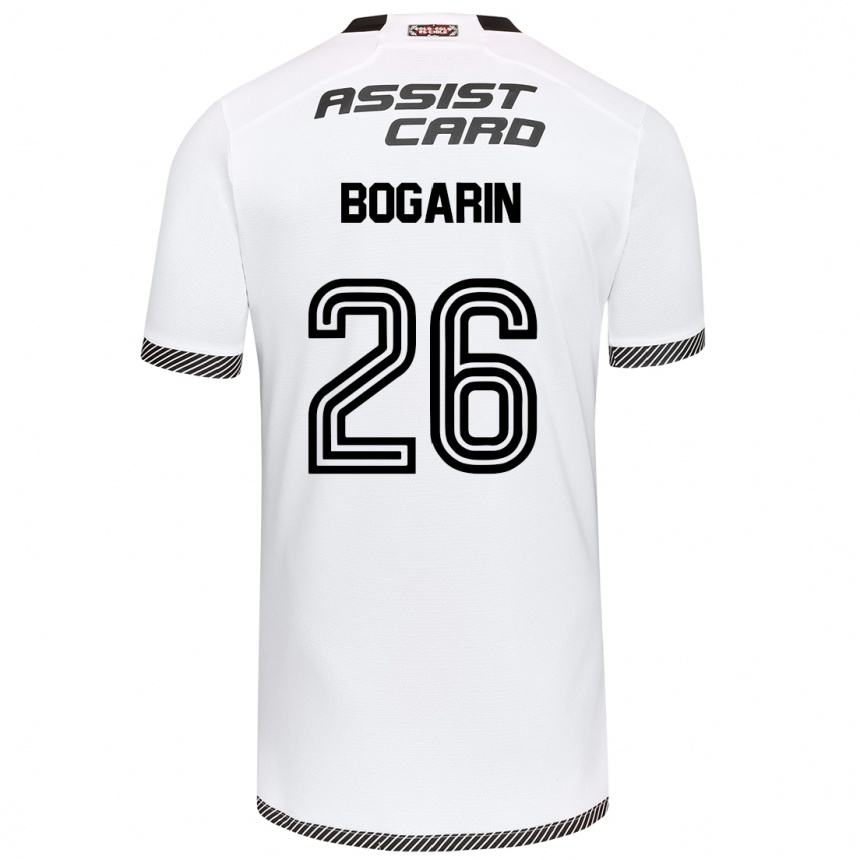 Niño Fútbol Camiseta Dahiana Bogarín #26 Blanco Negro 1ª Equipación 2024/25 Argentina