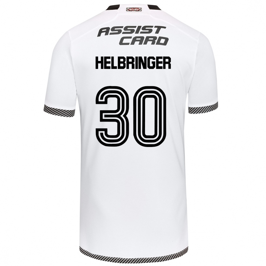 Niño Fútbol Camiseta Aixa Helbringer #30 Blanco Negro 1ª Equipación 2024/25 Argentina