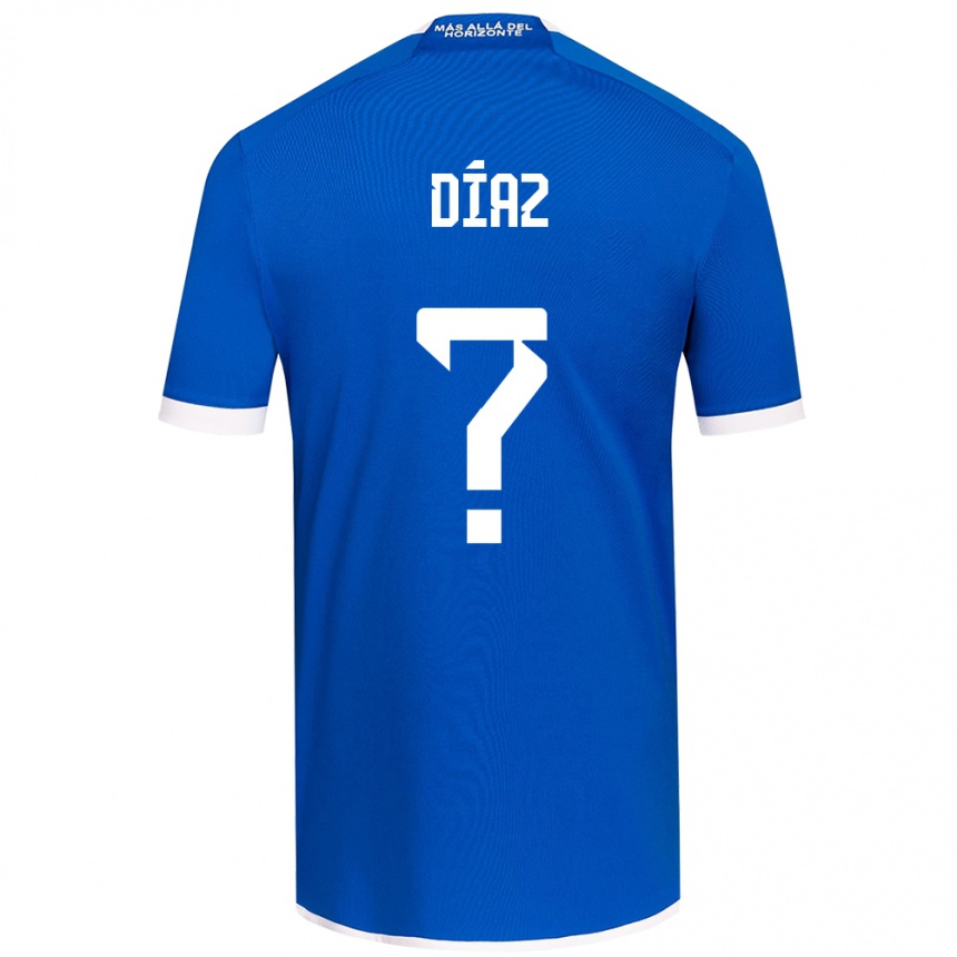 Niño Fútbol Camiseta Antonio Díaz #0 Azul Blanco 1ª Equipación 2024/25 Argentina