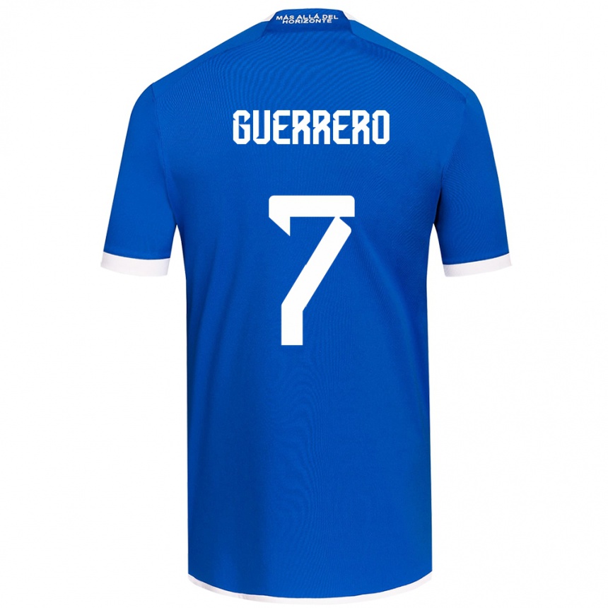 Niño Fútbol Camiseta Maximiliano Guerrero #7 Azul Blanco 1ª Equipación 2024/25 Argentina