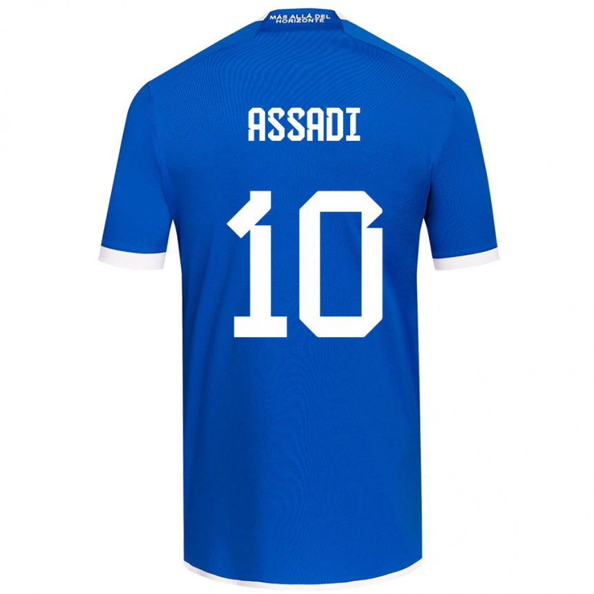 Niño Fútbol Camiseta Lucas Assadi #10 Azul Blanco 1ª Equipación 2024/25 Argentina