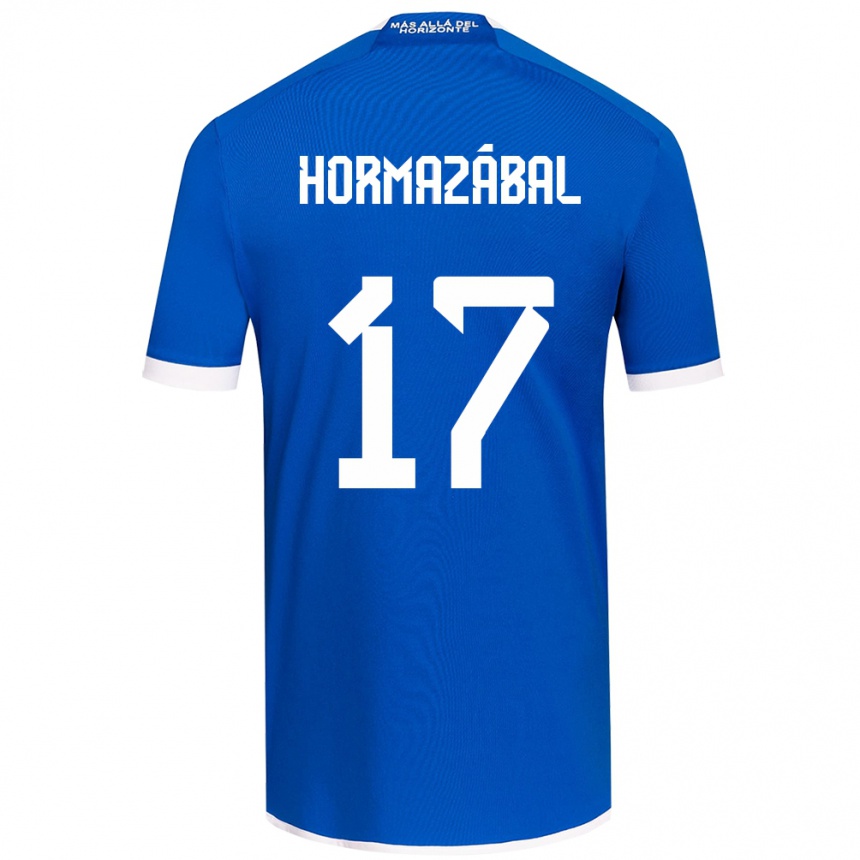 Niño Fútbol Camiseta Fabián Hormazábal #17 Azul Blanco 1ª Equipación 2024/25 Argentina