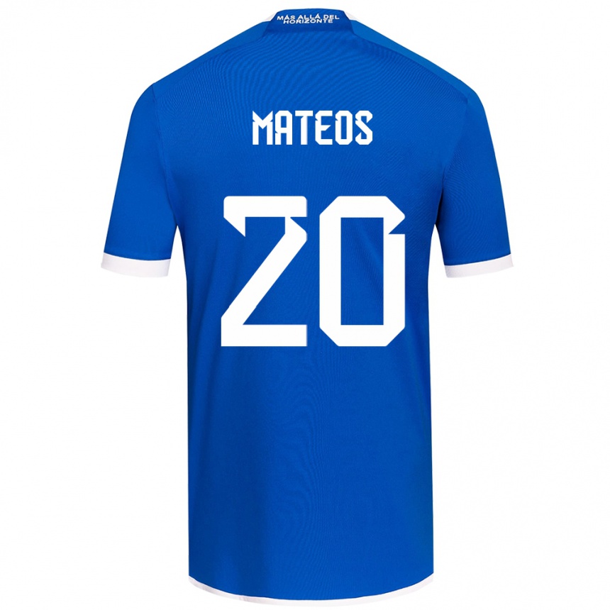 Niño Fútbol Camiseta Federico Mateos #20 Azul Blanco 1ª Equipación 2024/25 Argentina