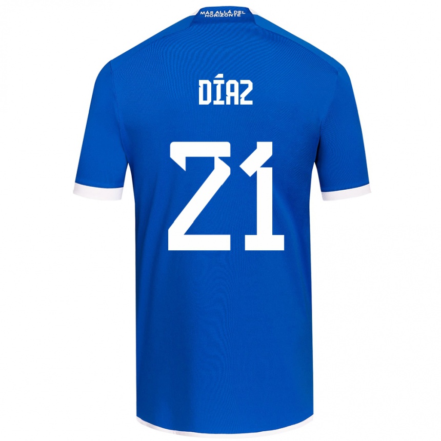 Niño Fútbol Camiseta Marcelo Díaz #21 Azul Blanco 1ª Equipación 2024/25 Argentina