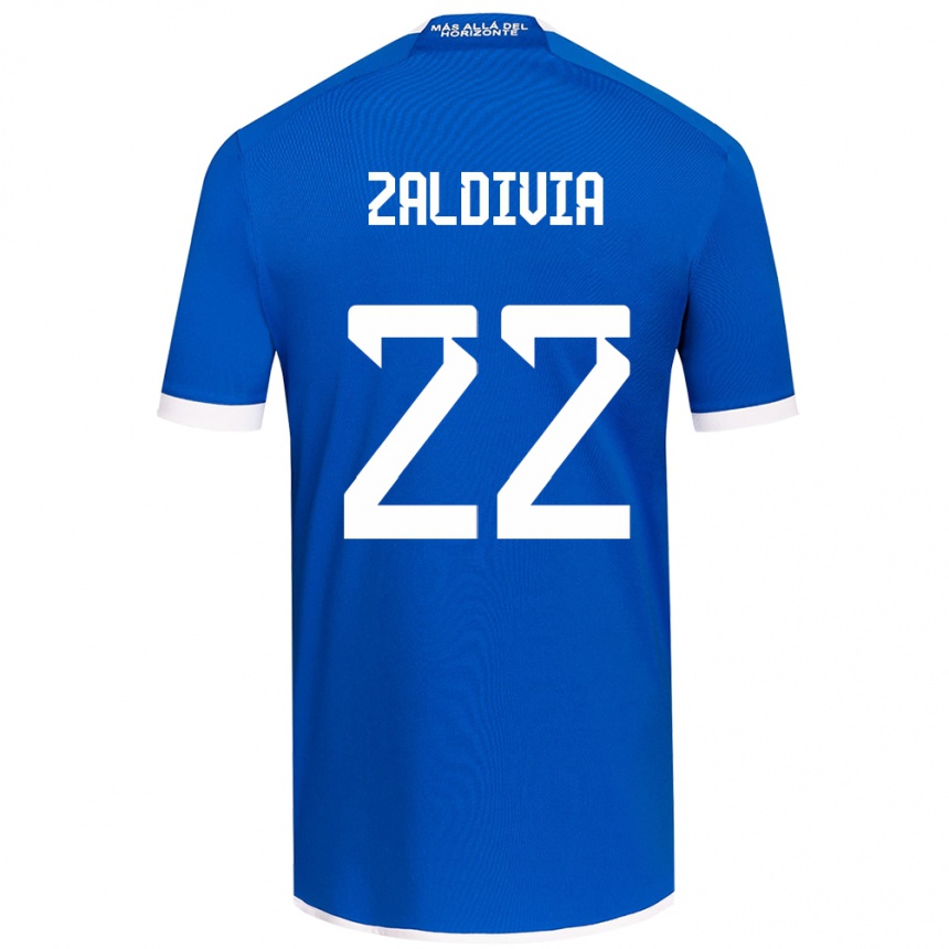 Niño Fútbol Camiseta Matías Zaldivia #22 Azul Blanco 1ª Equipación 2024/25 Argentina