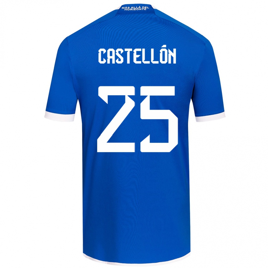 Niño Fútbol Camiseta Gabriel Castellón #25 Azul Blanco 1ª Equipación 2024/25 Argentina