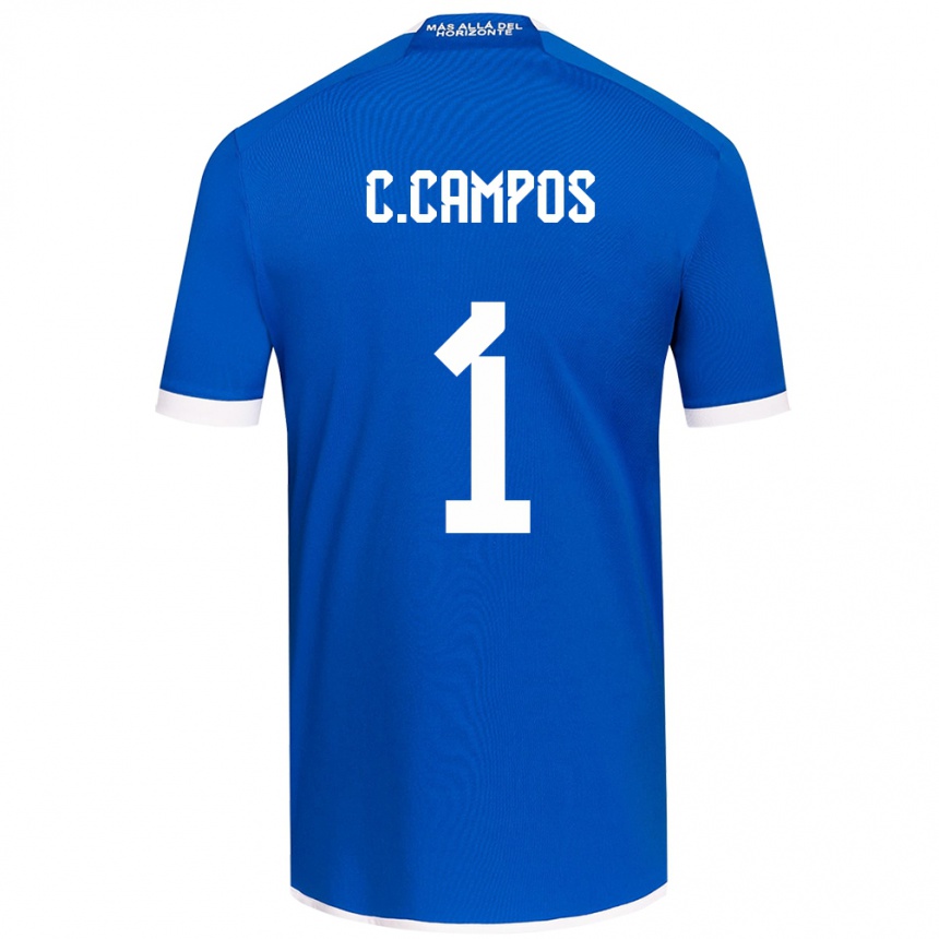 Niño Fútbol Camiseta Cristóbal Campos #1 Azul Blanco 1ª Equipación 2024/25 Argentina