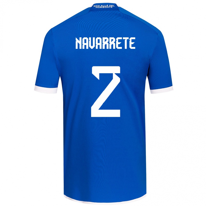 Niño Fútbol Camiseta Daniel Navarrete #2 Azul Blanco 1ª Equipación 2024/25 Argentina