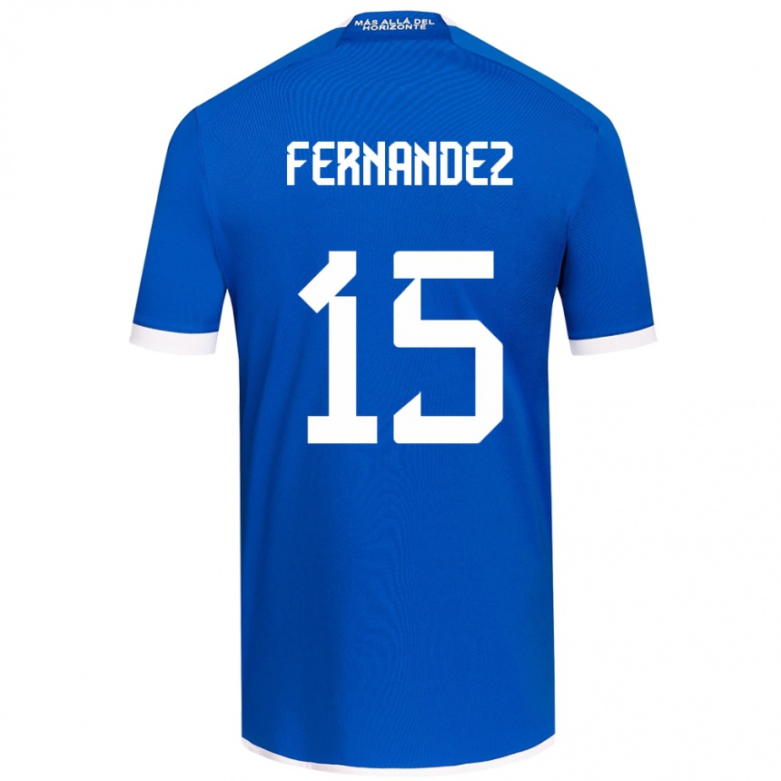 Niño Fútbol Camiseta Vicente Fernández #15 Azul Blanco 1ª Equipación 2024/25 Argentina