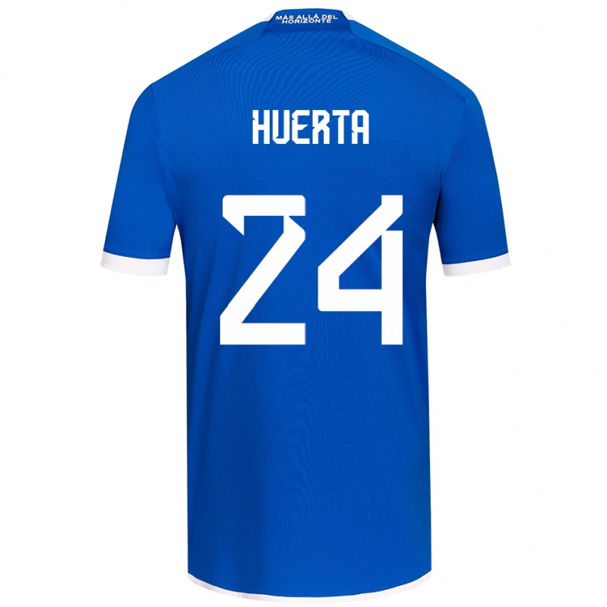 Niño Fútbol Camiseta Renato Huerta #24 Azul Blanco 1ª Equipación 2024/25 Argentina