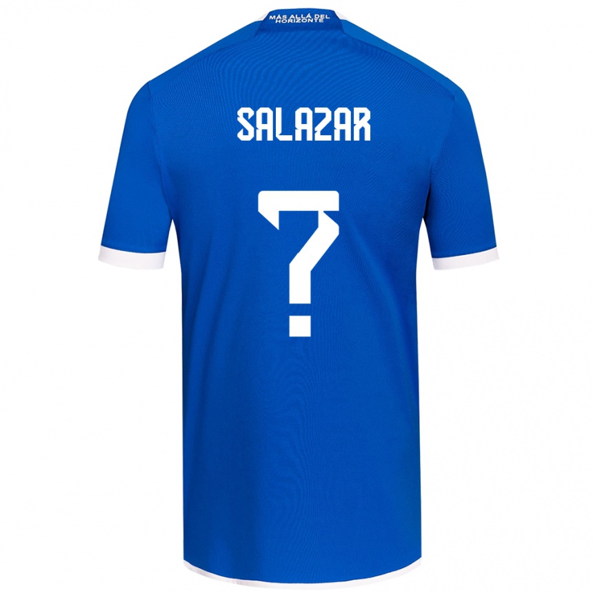 Niño Fútbol Camiseta Yahir Salazar #0 Azul Blanco 1ª Equipación 2024/25 Argentina