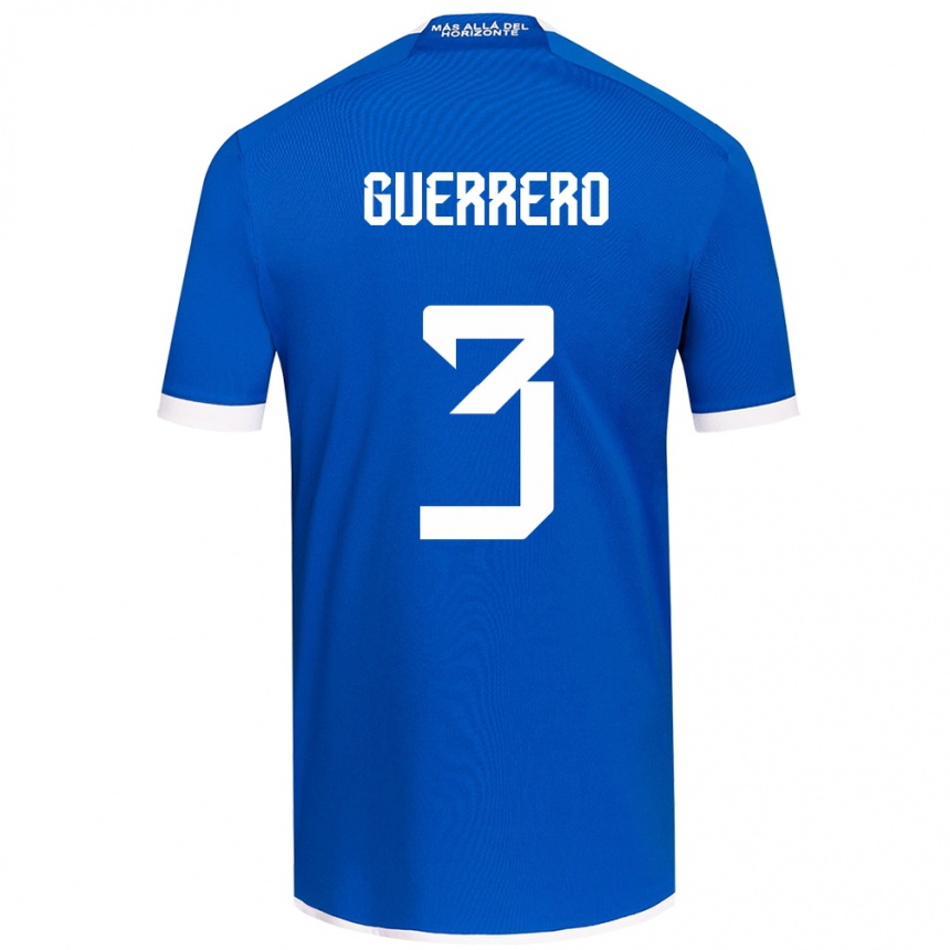 Niño Fútbol Camiseta Carla Guerrero #3 Azul Blanco 1ª Equipación 2024/25 Argentina