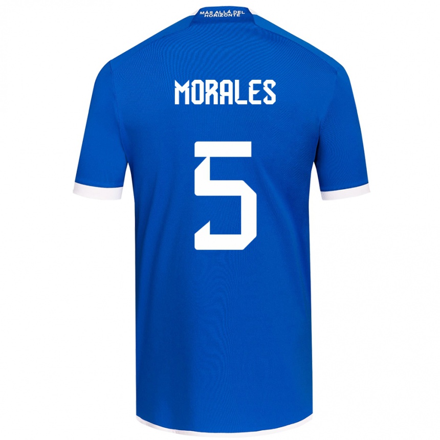 Niño Fútbol Camiseta Mariana Morales #5 Azul Blanco 1ª Equipación 2024/25 Argentina