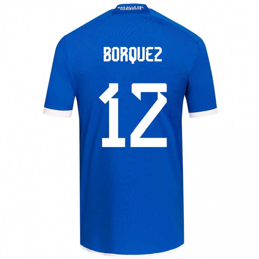 Niño Fútbol Camiseta Gabriela Bórquez #12 Azul Blanco 1ª Equipación 2024/25 Argentina