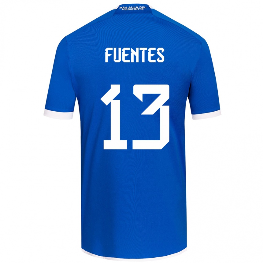 Niño Fútbol Camiseta Karen Fuentes #13 Azul Blanco 1ª Equipación 2024/25 Argentina