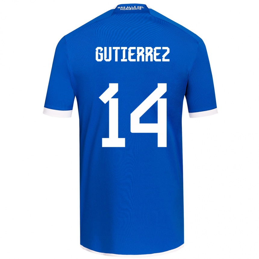 Niño Fútbol Camiseta Ana Gutiérrez #14 Azul Blanco 1ª Equipación 2024/25 Argentina