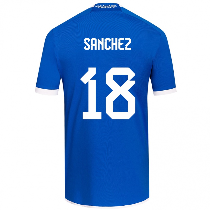 Niño Fútbol Camiseta Bárbara Sánchez #18 Azul Blanco 1ª Equipación 2024/25 Argentina