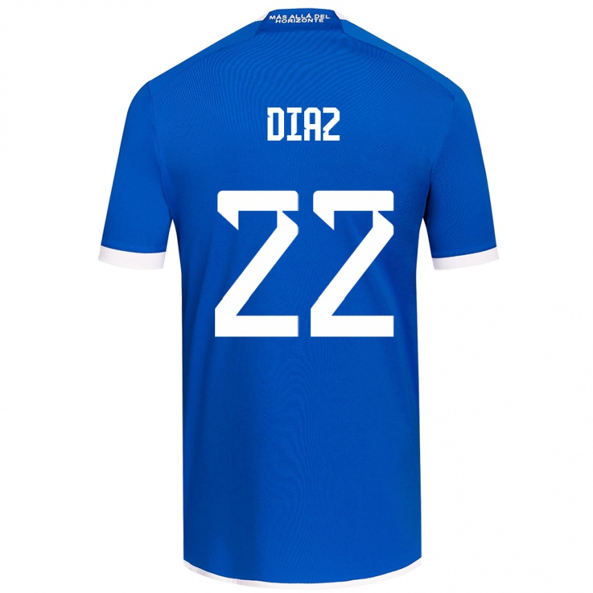 Niño Fútbol Camiseta Valentina Díaz #22 Azul Blanco 1ª Equipación 2024/25 Argentina