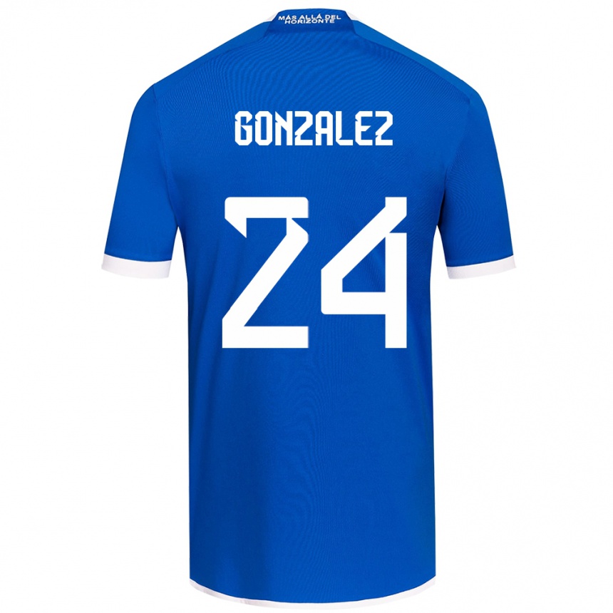 Niño Fútbol Camiseta Emma González #24 Azul Blanco 1ª Equipación 2024/25 Argentina