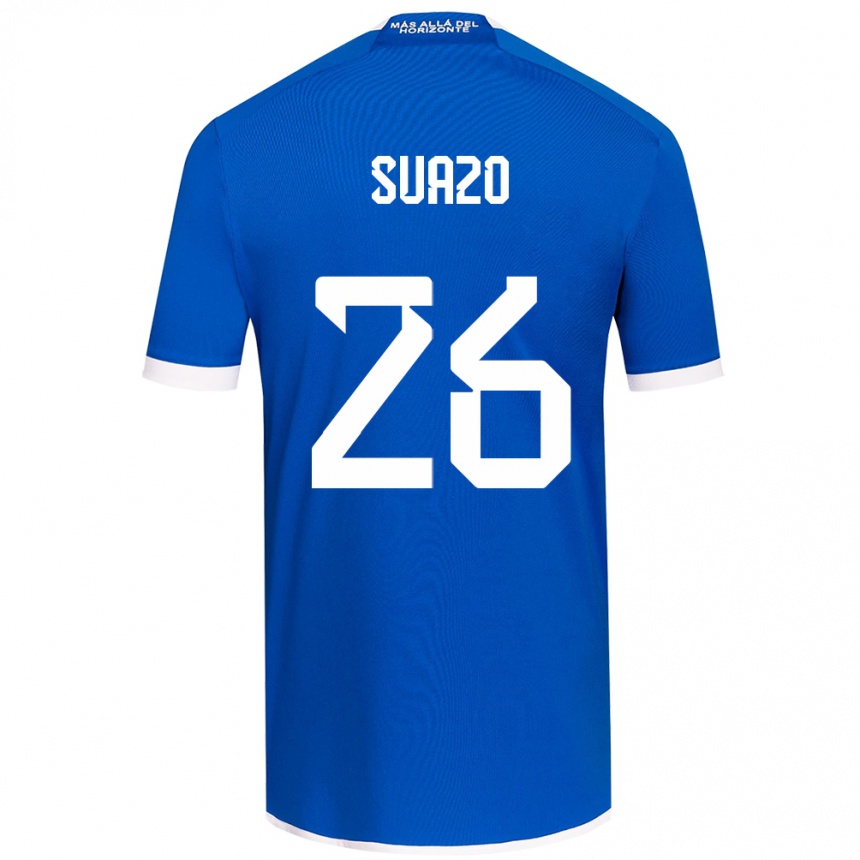 Niño Fútbol Camiseta Gretzel Suazo #26 Azul Blanco 1ª Equipación 2024/25 Argentina