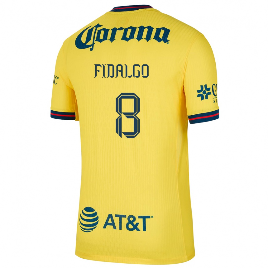 Niño Fútbol Camiseta Álvaro Fidalgo #8 Amarillo Azul 1ª Equipación 2024/25 Argentina