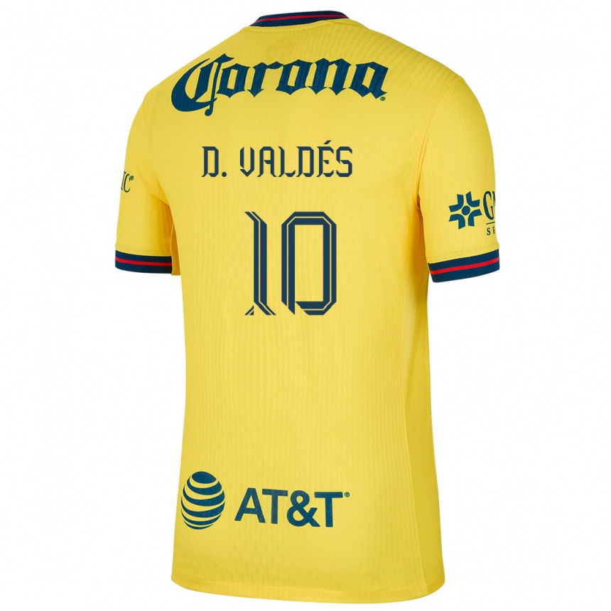 Niño Fútbol Camiseta Diego Valdés #10 Amarillo Azul 1ª Equipación 2024/25 Argentina