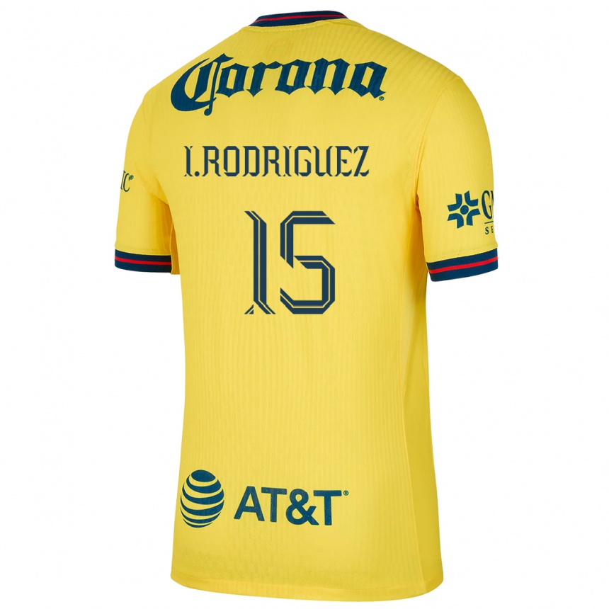 Niño Fútbol Camiseta Iván Rodríguez #15 Amarillo Azul 1ª Equipación 2024/25 Argentina