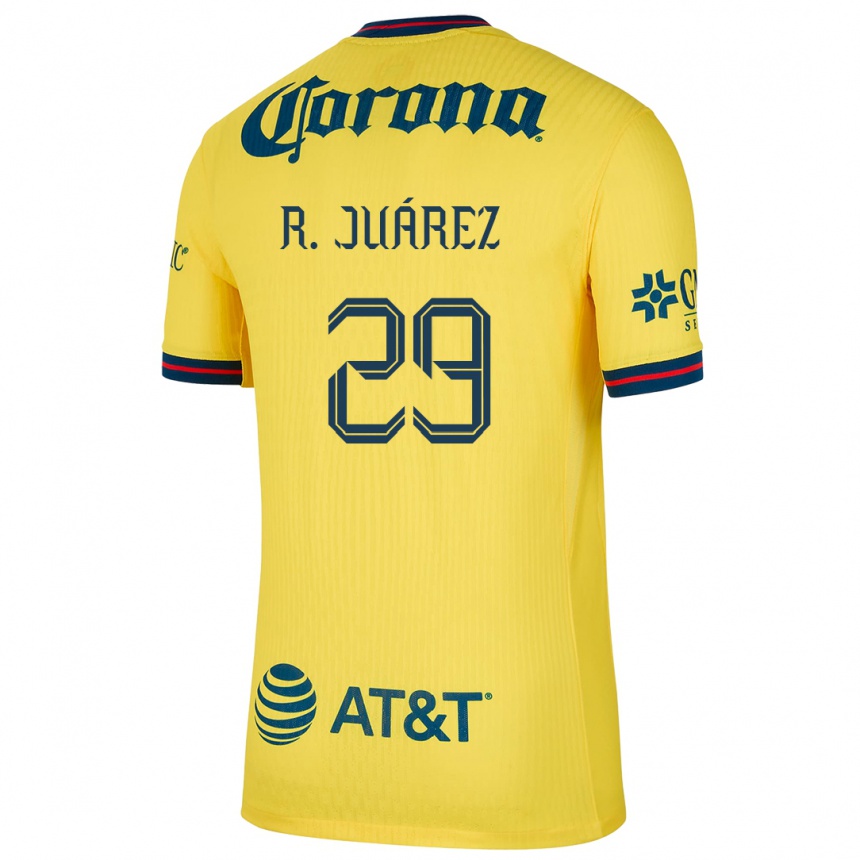 Niño Fútbol Camiseta Ramón Juárez #29 Amarillo Azul 1ª Equipación 2024/25 Argentina