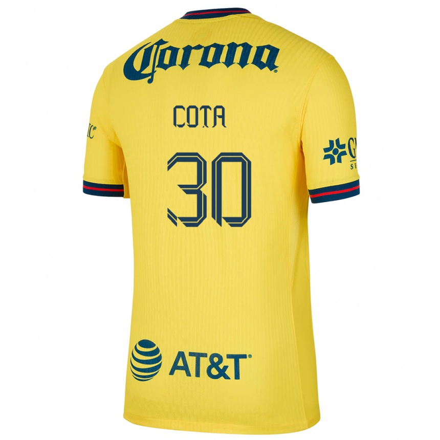 Niño Fútbol Camiseta Rodolfo Cota #30 Amarillo Azul 1ª Equipación 2024/25 Argentina