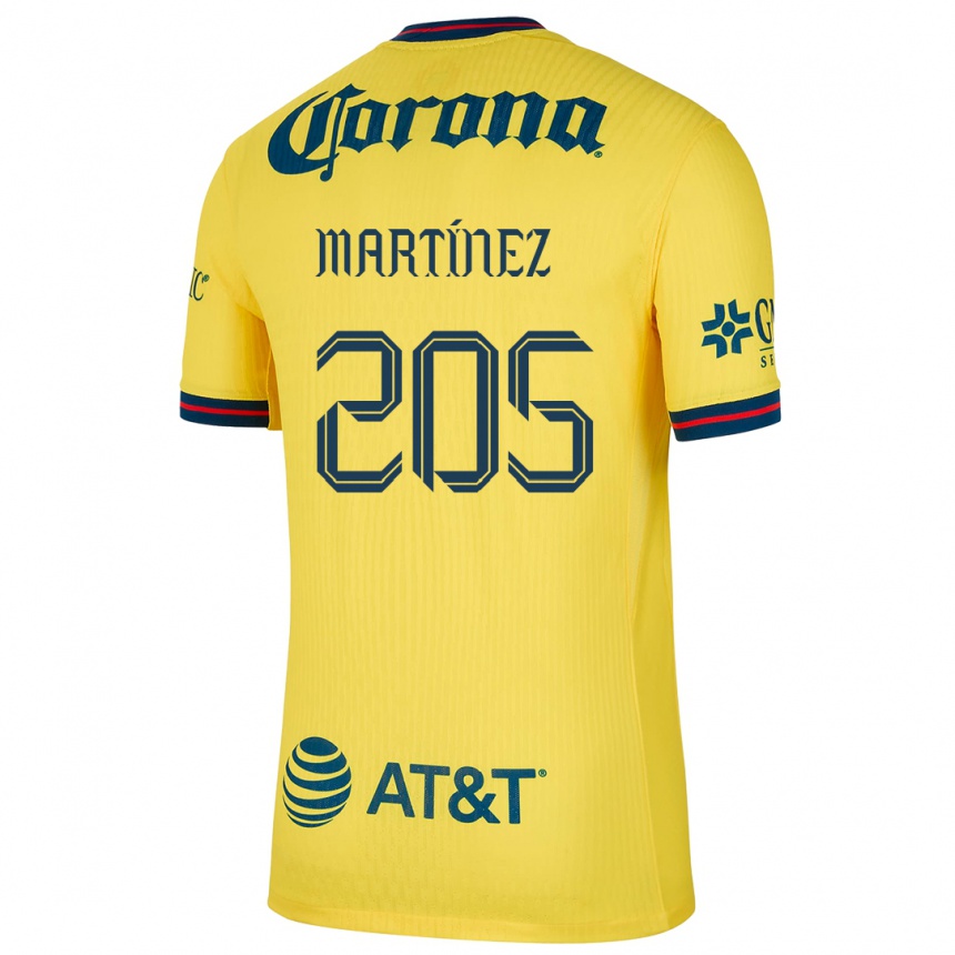 Niño Fútbol Camiseta Sebastián Martínez #205 Amarillo Azul 1ª Equipación 2024/25 Argentina