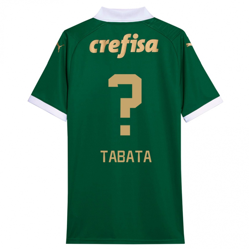 Niño Fútbol Camiseta Bruno Tabata #0 Verde Blanco 1ª Equipación 2024/25 Argentina