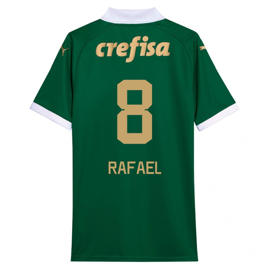 Niño Fútbol Camiseta Zé Rafael #8 Verde Blanco 1ª Equipación 2024/25 Argentina