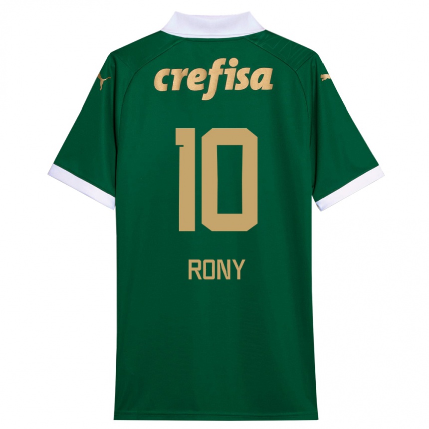 Niño Fútbol Camiseta Rony #10 Verde Blanco 1ª Equipación 2024/25 Argentina