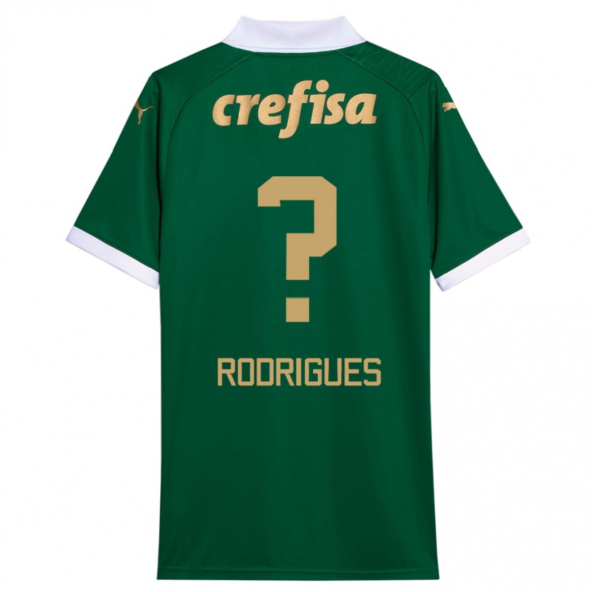 Niño Fútbol Camiseta César Rodrigues #0 Verde Blanco 1ª Equipación 2024/25 Argentina