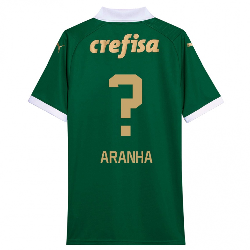 Niño Fútbol Camiseta Aranha #0 Verde Blanco 1ª Equipación 2024/25 Argentina