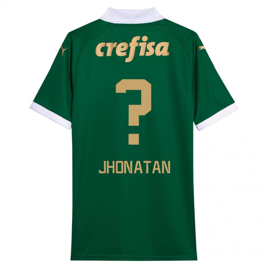 Niño Fútbol Camiseta Jhonatan #0 Verde Blanco 1ª Equipación 2024/25 Argentina