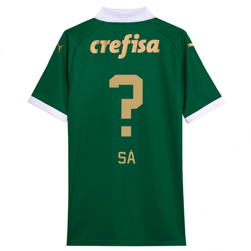 Niño Fútbol Camiseta Luiz Sá #0 Verde Blanco 1ª Equipación 2024/25 Argentina