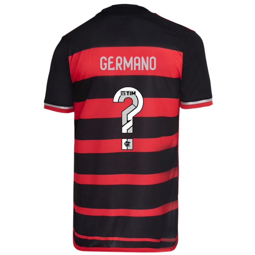 Niño Fútbol Camiseta Germano #0 Negro Rojo 1ª Equipación 2024/25 Argentina