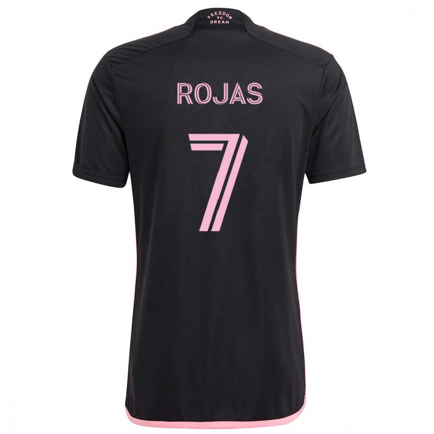 Niño Fútbol Camiseta Matías Rojas #7 Negro 2ª Equipación 2024/25 Argentina