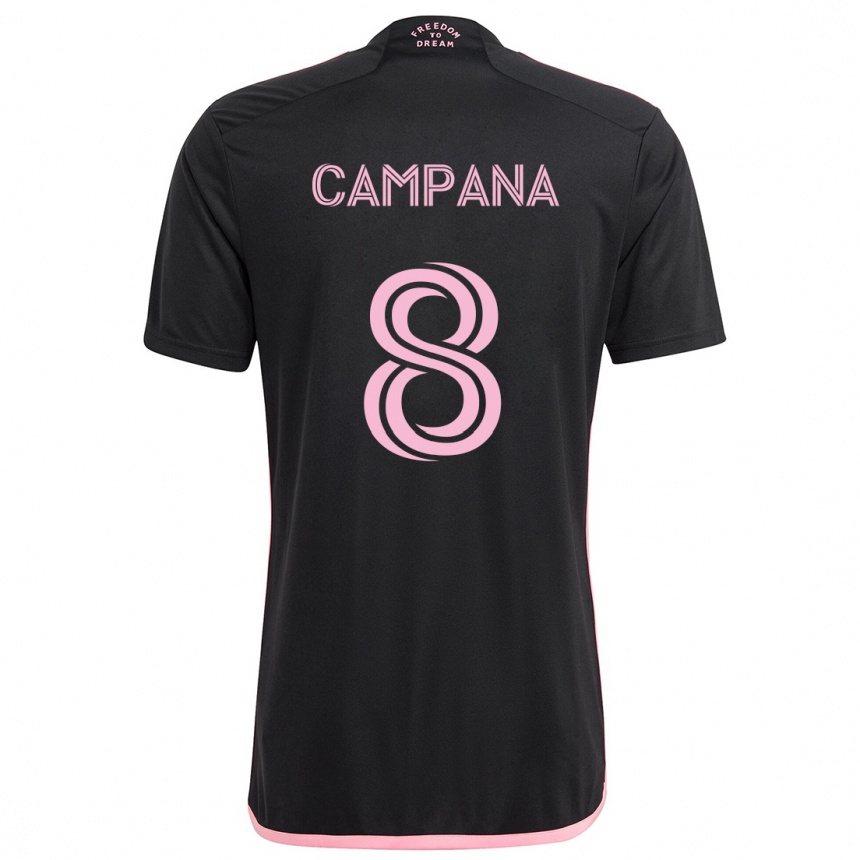 Niño Fútbol Camiseta Leonardo Campana #8 Negro 2ª Equipación 2024/25 Argentina