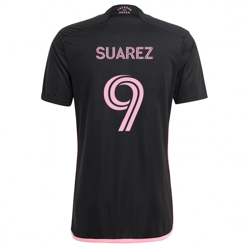 Niño Fútbol Camiseta Luis Suárez #9 Negro 2ª Equipación 2024/25 Argentina