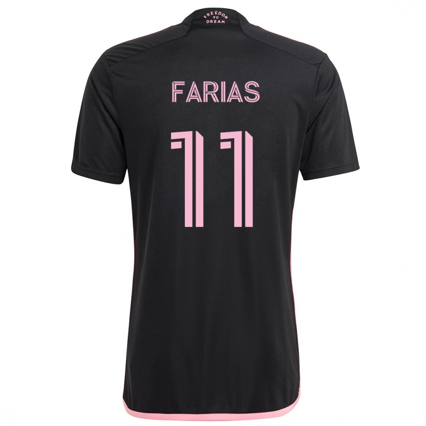 Niño Fútbol Camiseta Facundo Farías #11 Negro 2ª Equipación 2024/25 Argentina