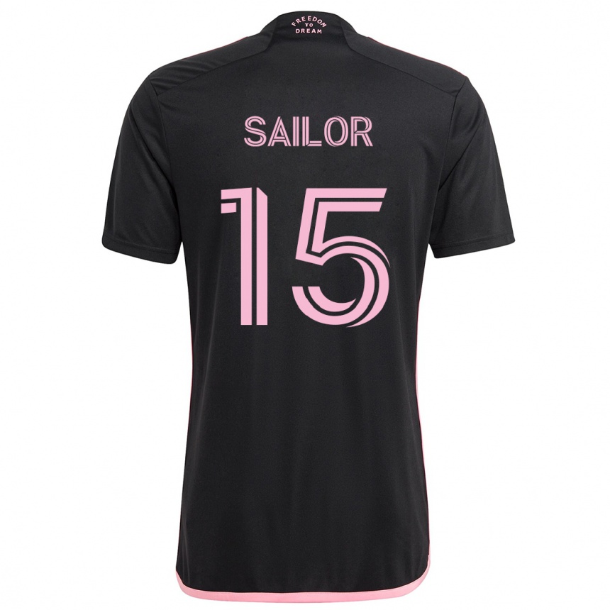 Niño Fútbol Camiseta Ryan Sailor #15 Negro 2ª Equipación 2024/25 Argentina