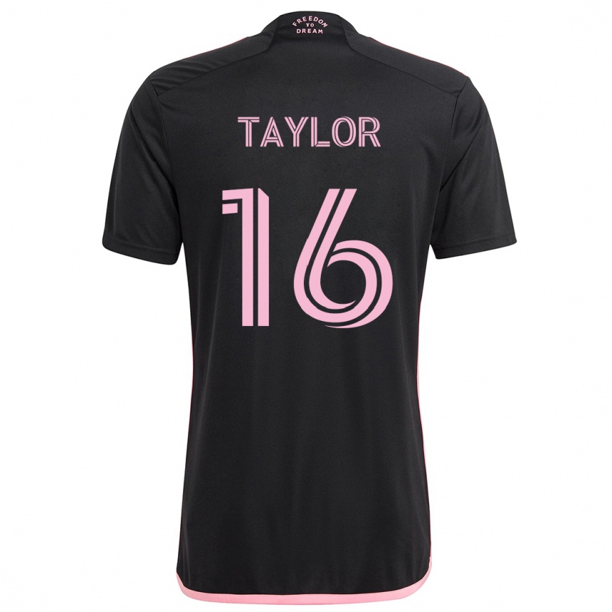 Niño Fútbol Camiseta Robert Taylor #16 Negro 2ª Equipación 2024/25 Argentina