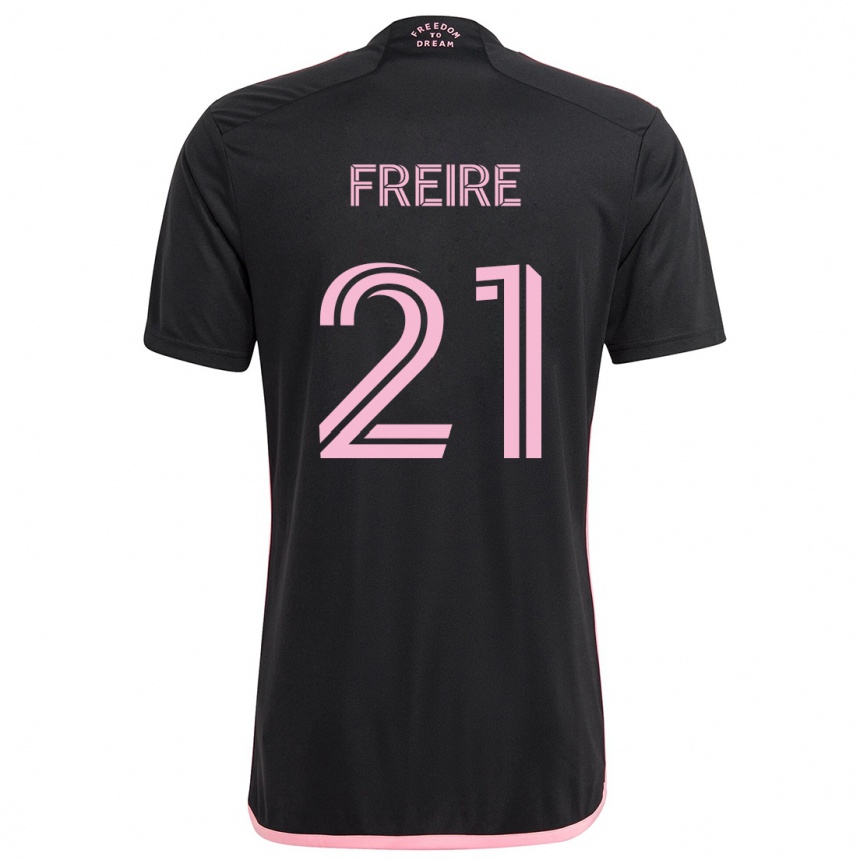 Niño Fútbol Camiseta Nicolas Freire #21 Negro 2ª Equipación 2024/25 Argentina