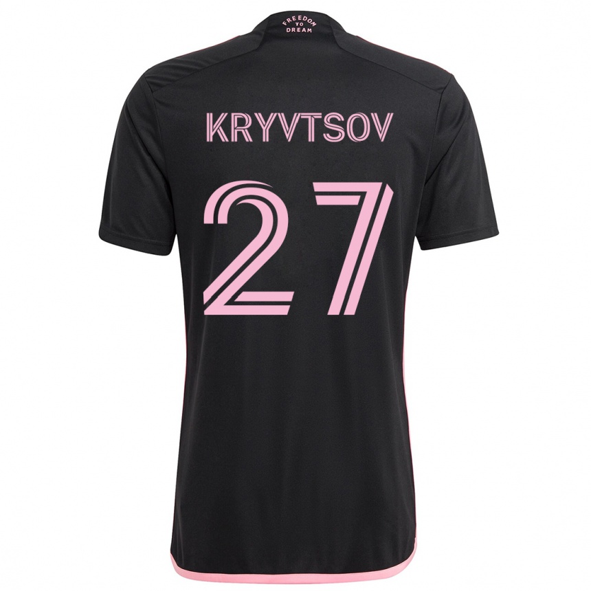 Niño Fútbol Camiseta Sergiy Kryvtsov #27 Negro 2ª Equipación 2024/25 Argentina