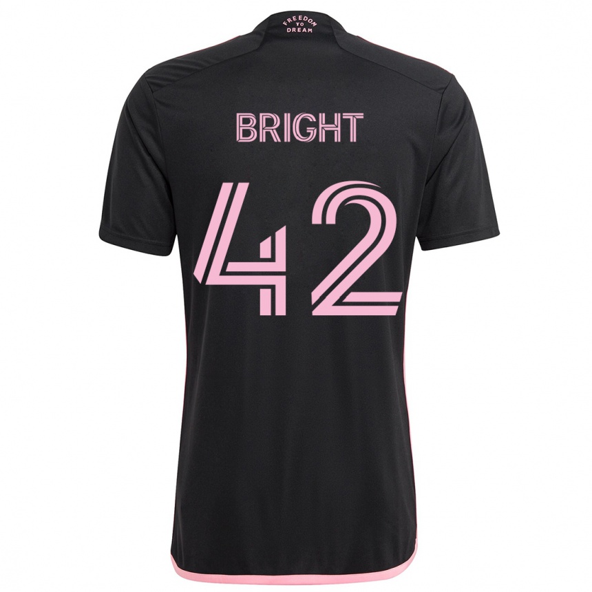 Niño Fútbol Camiseta Yannick Bright #42 Negro 2ª Equipación 2024/25 Argentina