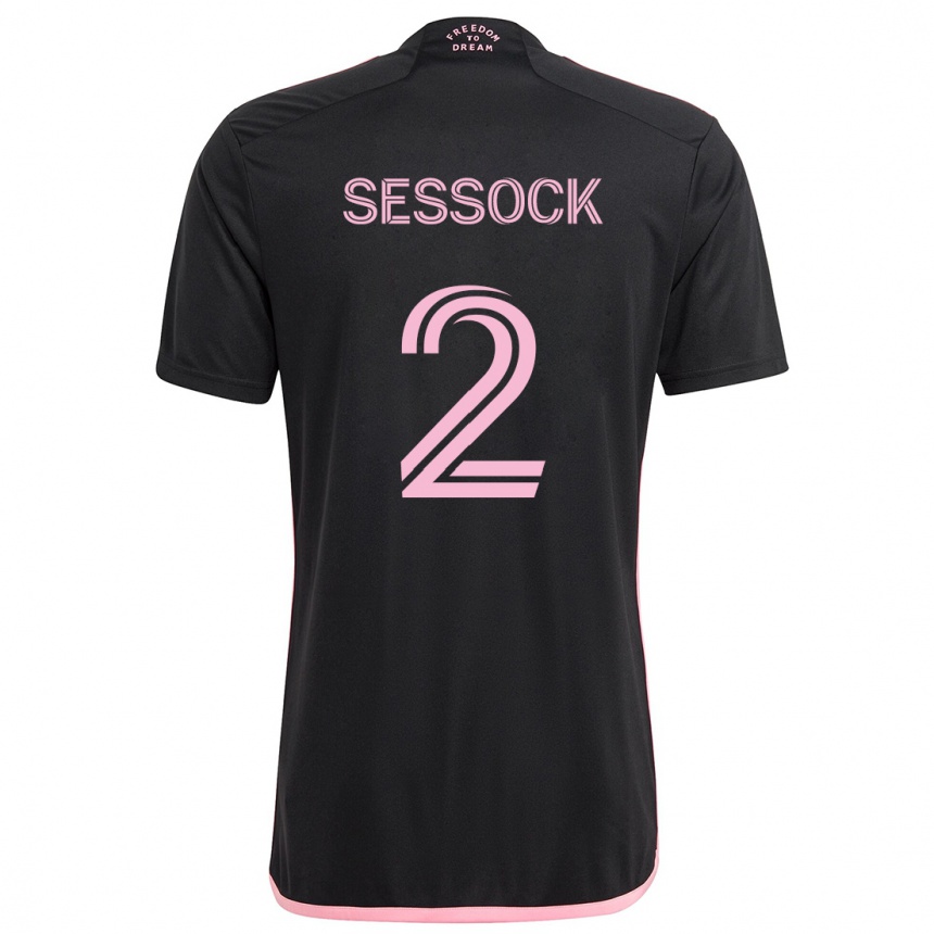 Niño Fútbol Camiseta Nykolas Sessock #2 Negro 2ª Equipación 2024/25 Argentina