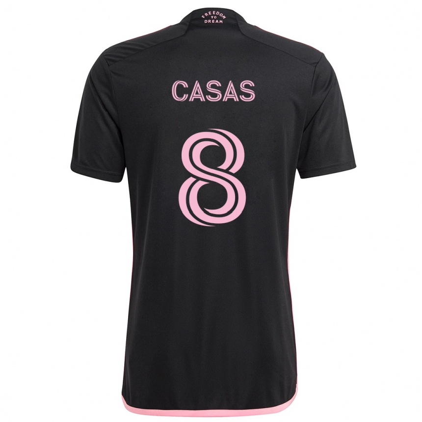 Niño Fútbol Camiseta Pep Casas #8 Negro 2ª Equipación 2024/25 Argentina