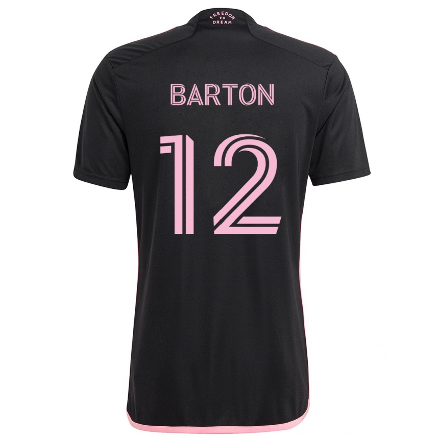 Niño Fútbol Camiseta Tye Barton #12 Negro 2ª Equipación 2024/25 Argentina